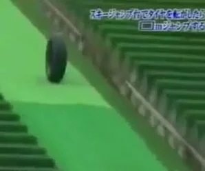 “Tire ski jump” is our new favorite sport