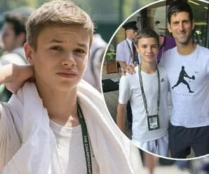 Romeo Beckham sporting activities tennis whites as he fulfills showing off tales Nadal and Djokovic at Wimbledon
